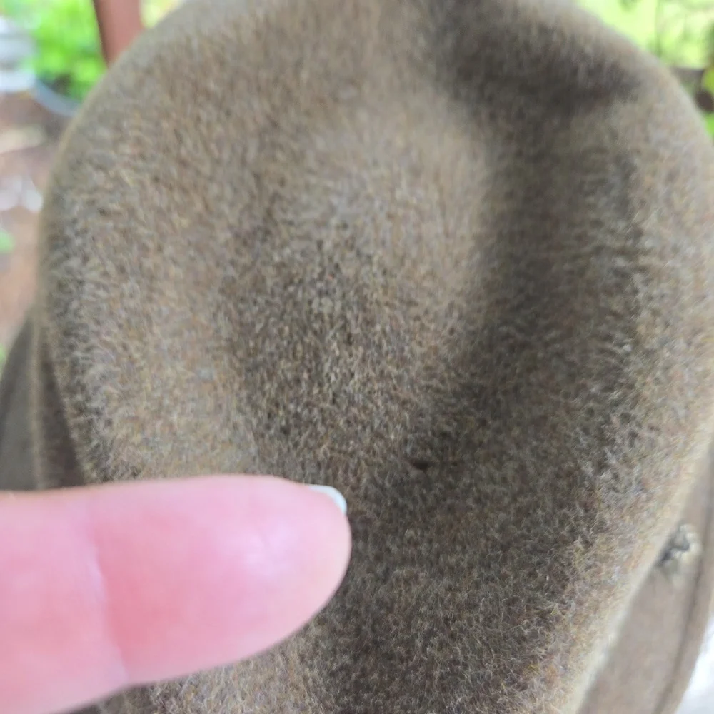 Resistol Self-Conforming Vintage Corded Rope Feather Accent Wool Fedora